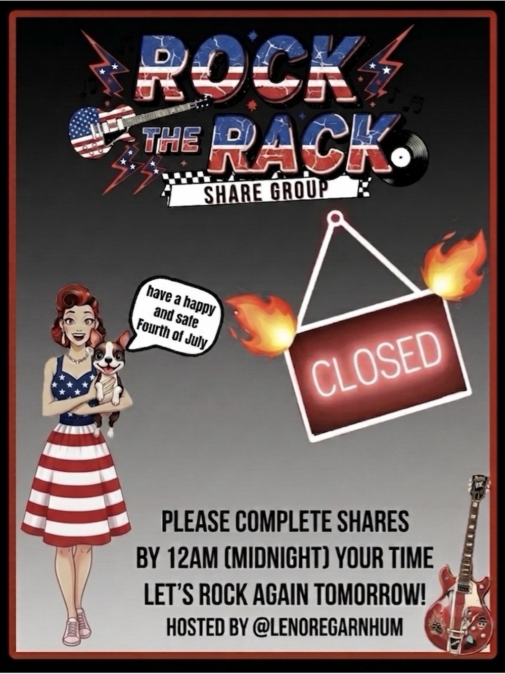 Tomorrow’s group is posted. Sort: just in… I hope you all had a great day! 🇺🇸